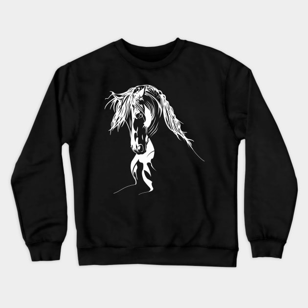 horse Crewneck Sweatshirt by ElectricPeacock